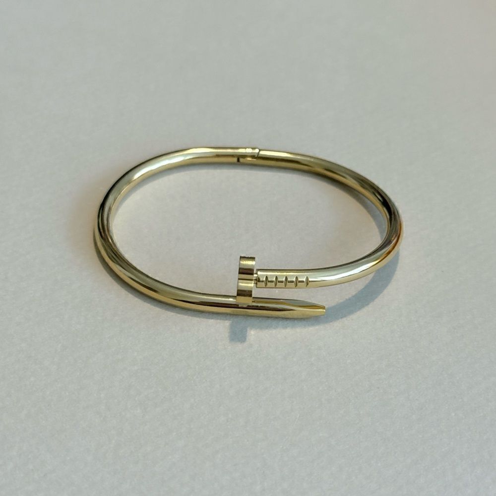 Gold nail bangle  #1404